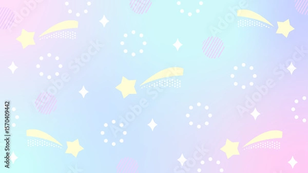 Fototapeta 動画配信用のかわいい背景27　流れ星