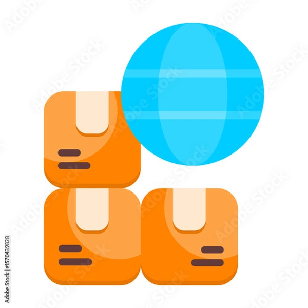 Obraz Logistics Modern Solid Style Icon