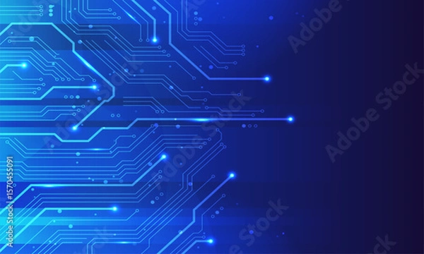 Obraz Abstract futuristic technology background. High-tech design with modern aesthetics, perfect for presentations, websites, and UI/UX projects. . Clean and versatile design for corporate use, interface
