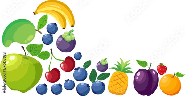 Obraz Fruits Corner Illustration