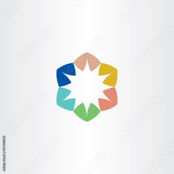 Fototapeta logo star colorful symbol element sign