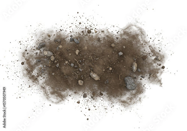 Obraz Isolated Ground Dirt Mud Texture Soil Earth Brown Transparent Png