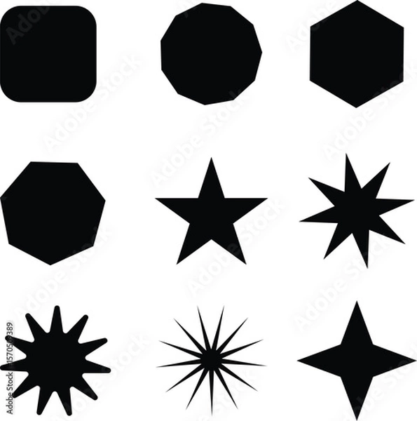 Obraz Abstract geometric shapes collection 