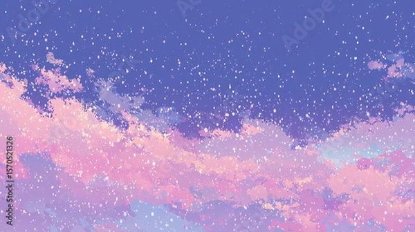 Fototapeta abstract pastel purple pink sky color grunge texture background, pixel design wallpaper