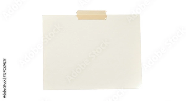 Fototapeta Paper Note Beige Adhesive Texture Office Clipboard Blank Isolated