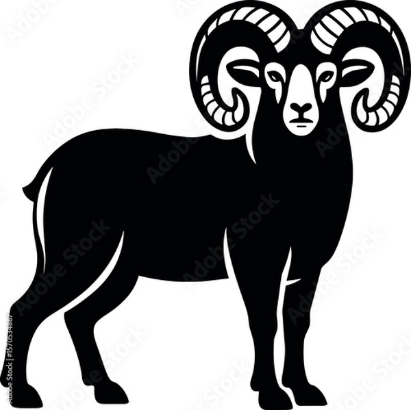 Fototapeta Ram vector silhouette design