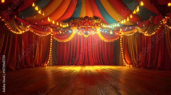 Obraz Inside the circus tent background