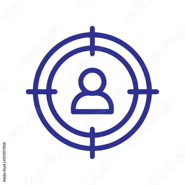 Fototapeta Target Audience Vector Icon Illustration