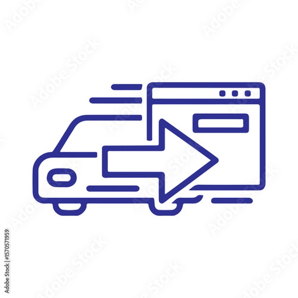 Fototapeta Web Traffic Vector Icon Illustration