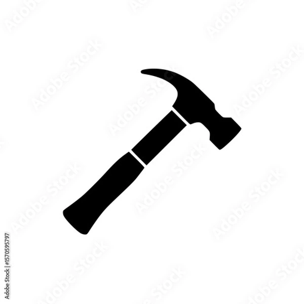 Fototapeta Minimalist hammer silhouette graphic