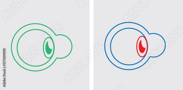 Obraz Comparison of Eye Structures Normal Eye (Left) vs. Diseased Eye (Right)