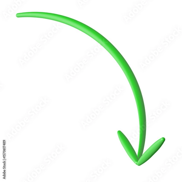 Fototapeta green check mark, arrow, mark 3D
