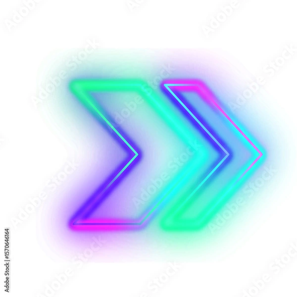 Obraz Gradient Neon Arrow