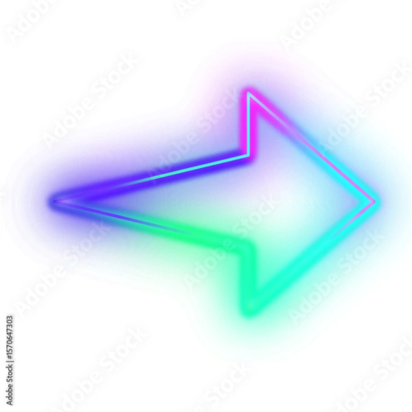 Obraz Gradient Neon Arrow