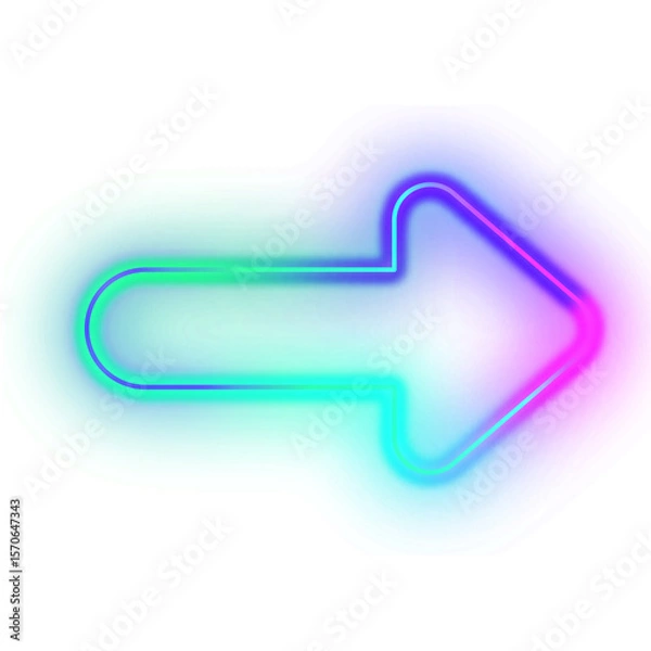 Obraz Gradient Neon Arrow