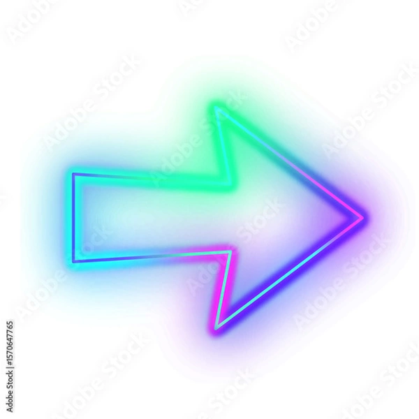 Obraz Gradient Neon Arrow