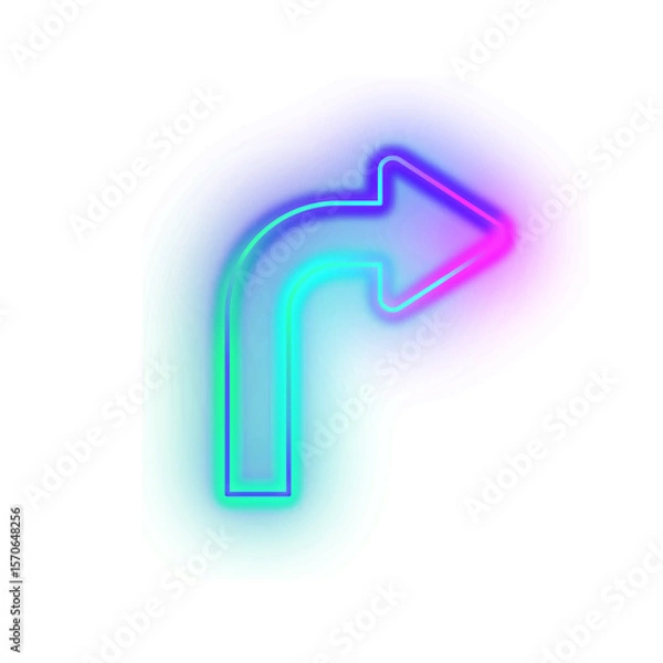 Obraz Gradient Neon Arrow