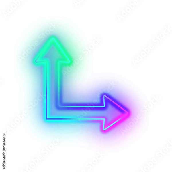 Obraz Gradient Neon Arrow