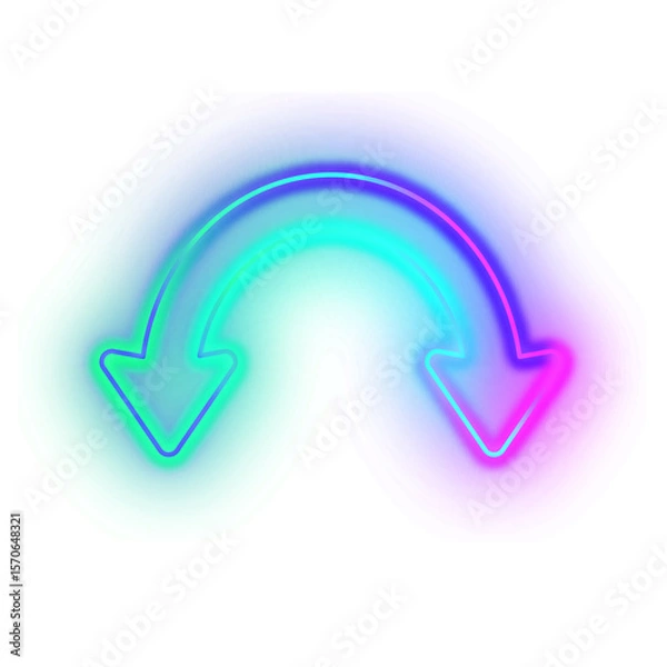 Obraz Gradient Neon Arrow