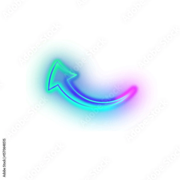 Obraz Gradient Neon Arrow