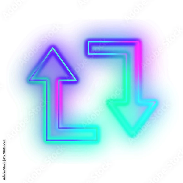 Obraz Gradient Neon Arrow