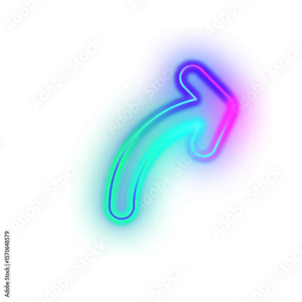 Obraz Gradient Neon Arrow