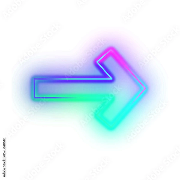 Obraz Gradient Neon Arrow