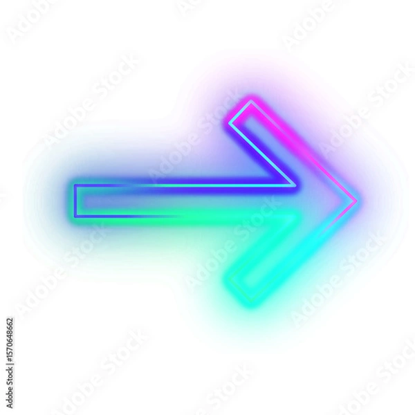 Obraz Gradient Neon Arrow