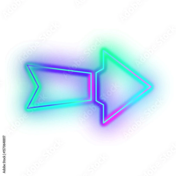 Obraz Gradient Neon Arrow