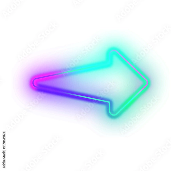 Obraz Gradient Neon Arrow