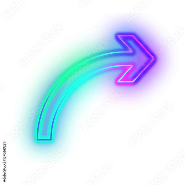 Obraz Gradient Neon Arrow
