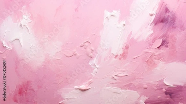Fototapeta Dive Into Pink, Abstract Oil Painting Creates a Warm, Calming Feeling