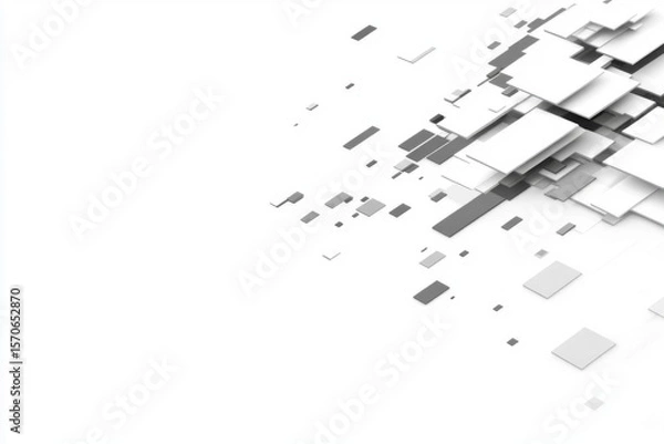 Fototapeta Embrace Abstract, squares and rectangles, creating a modern and sleek design