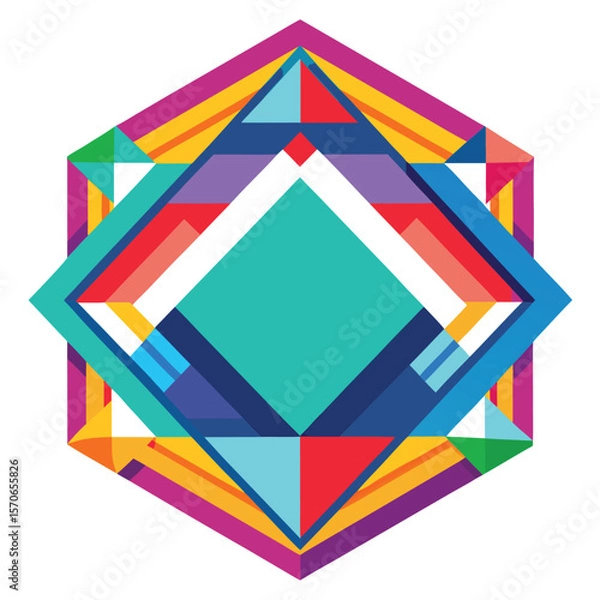 Fototapeta fun geometric shape seamless pattern set abstract retro scandinavian style art background trendy design with geometry shapes simple mosaic wallpaper texture