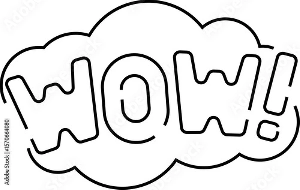 Obraz Wow Lettering Icon
