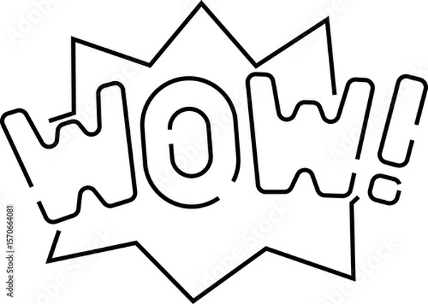 Obraz Wow Lettering Icon