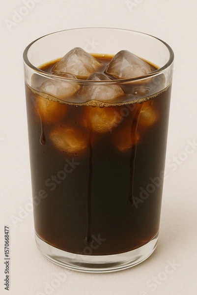 Fototapeta Dripping Cold Brew Isolated on White