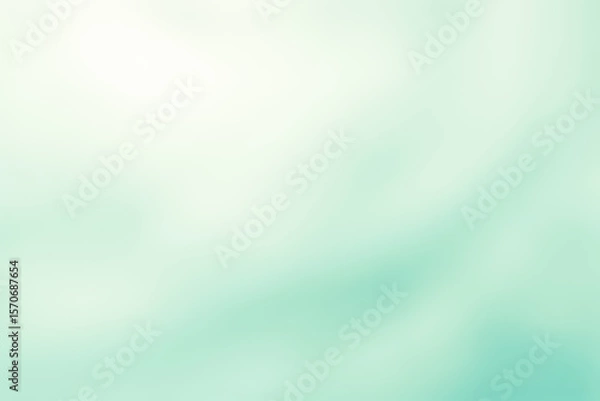 Fototapeta Mint green abstract blurred background for graphic design, natural template, eco product branding, web, fresh style, presentation, clean modern backdrop