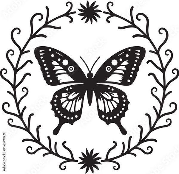 Obraz Butterfly Laurel Wreath Bundle
