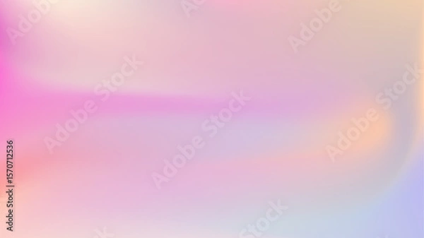Fototapeta Light pink gradient iridescent background. Rainbow colored