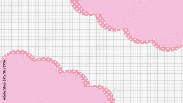 Obraz ピンク色のポップで可愛い背景
