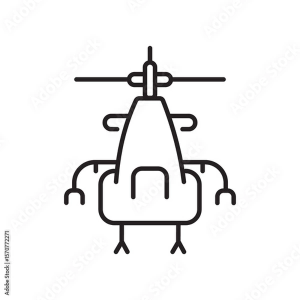 Obraz War web icons in line style. Army, battle, conflict, military, missile, refugees, bomb, tank, collection.