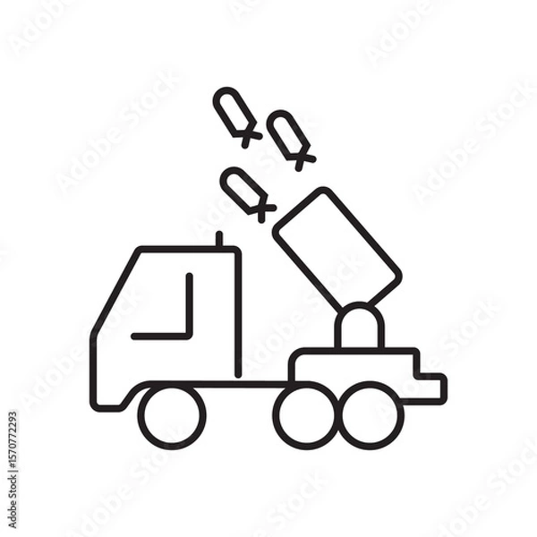 Obraz War web icons in line style. Army, battle, conflict, military, missile, refugees, bomb, tank, collection.