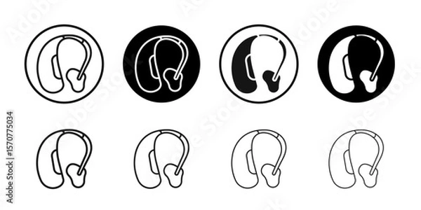 Fototapeta Hearing aid icon simple vector isolated symbol