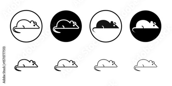 Fototapeta Rat icon simple vector isolated symbol