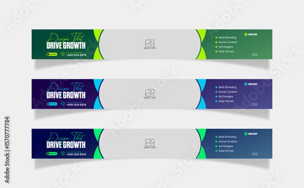 Fototapeta Leaderboard Ad web banner template design