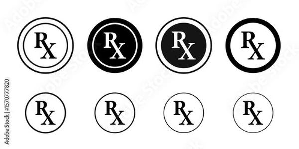 Obraz RX icon simple vector isolated symbol