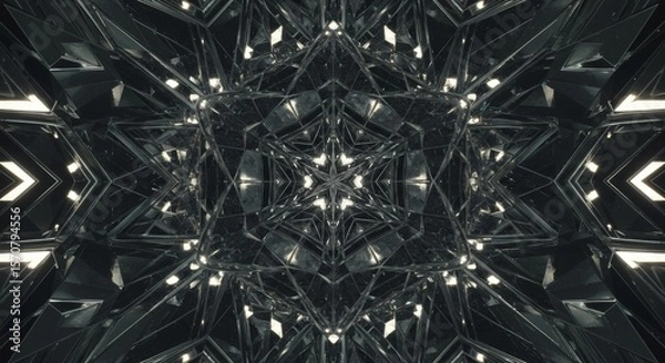 Obraz limitless reflective mirror background