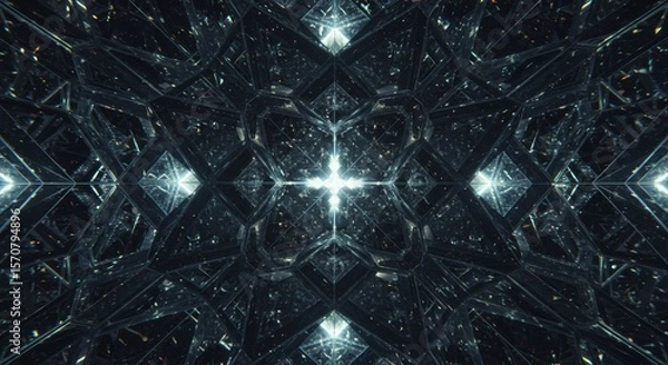 Obraz limitless reflective mirror background