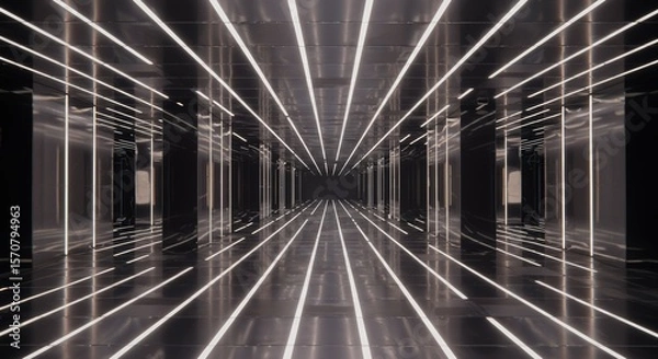 Obraz limitless reflective mirror background